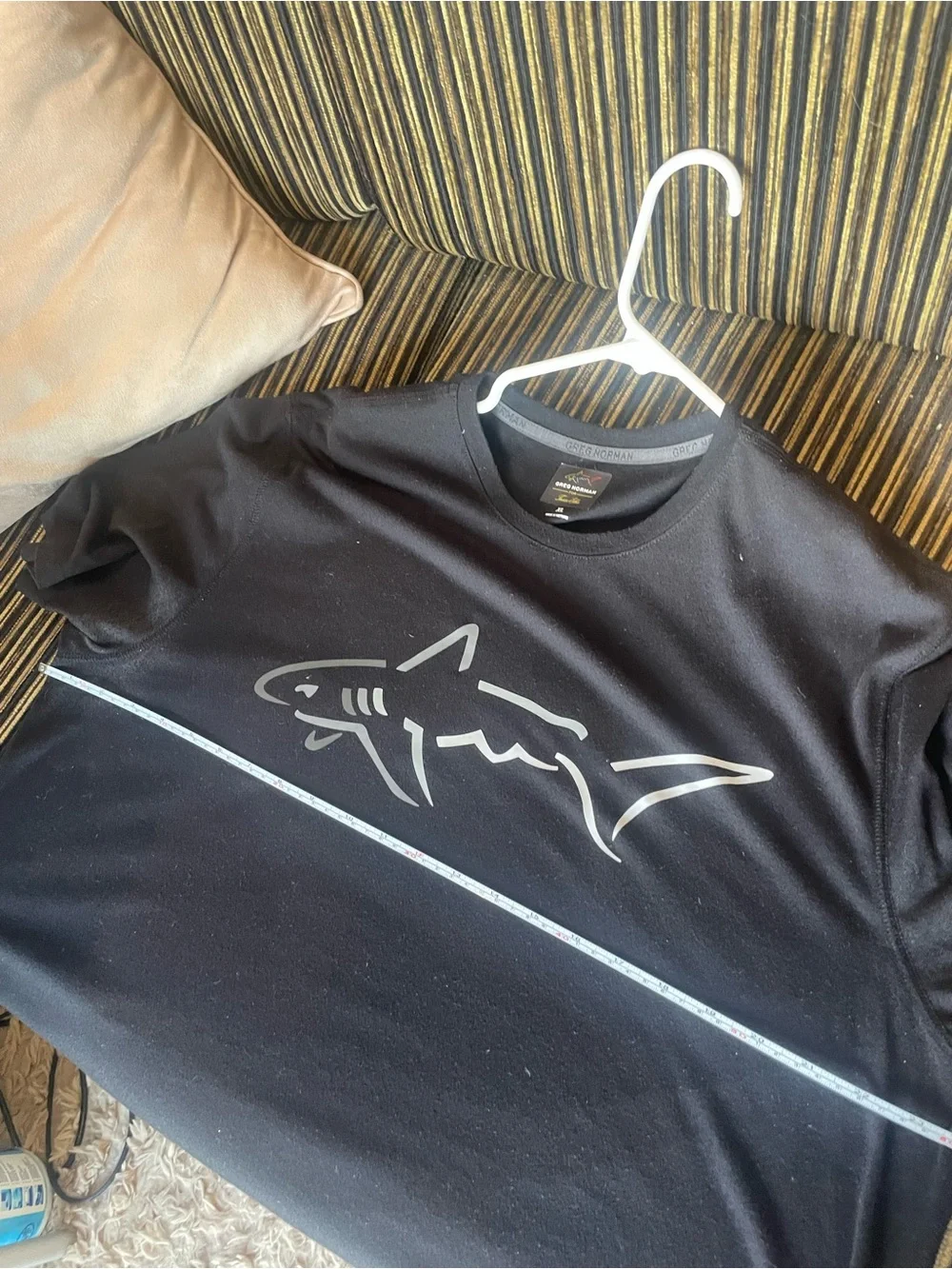 Greg Norman  Black T-Shirt with Shark Logo